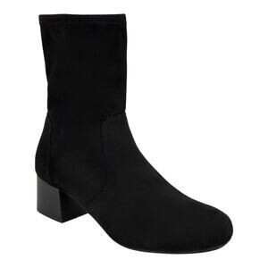 Kenneth Cole Reaction Women's Road Stretch Block Heel Booties Black Size 6